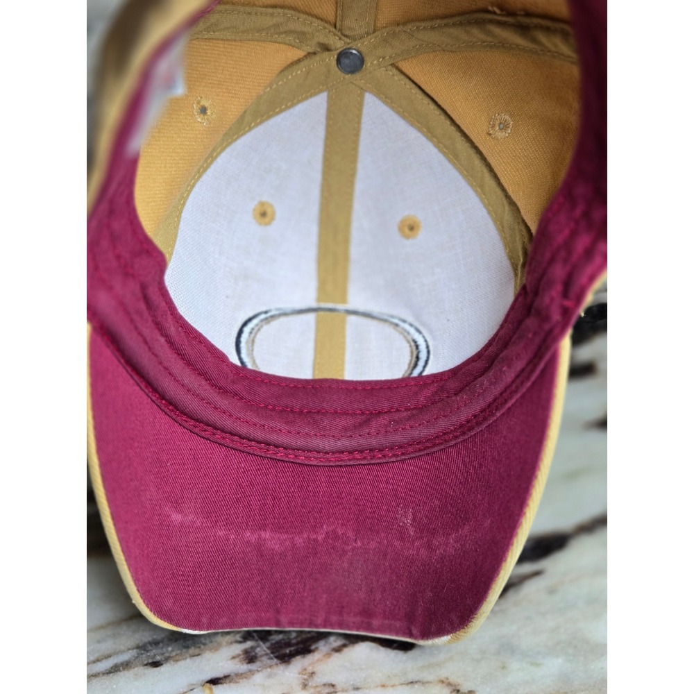 NFL San Francisco 49ers Hat Mustard Yellow Burgundy Adjustable Strapback Cap - Picture 9 of 9